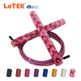 Length Adjustable Aluminum Knurl Handle Jump Rope